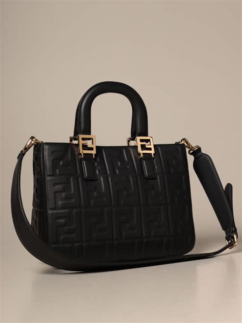 fendi ff leather tote|fendi leather handbags.